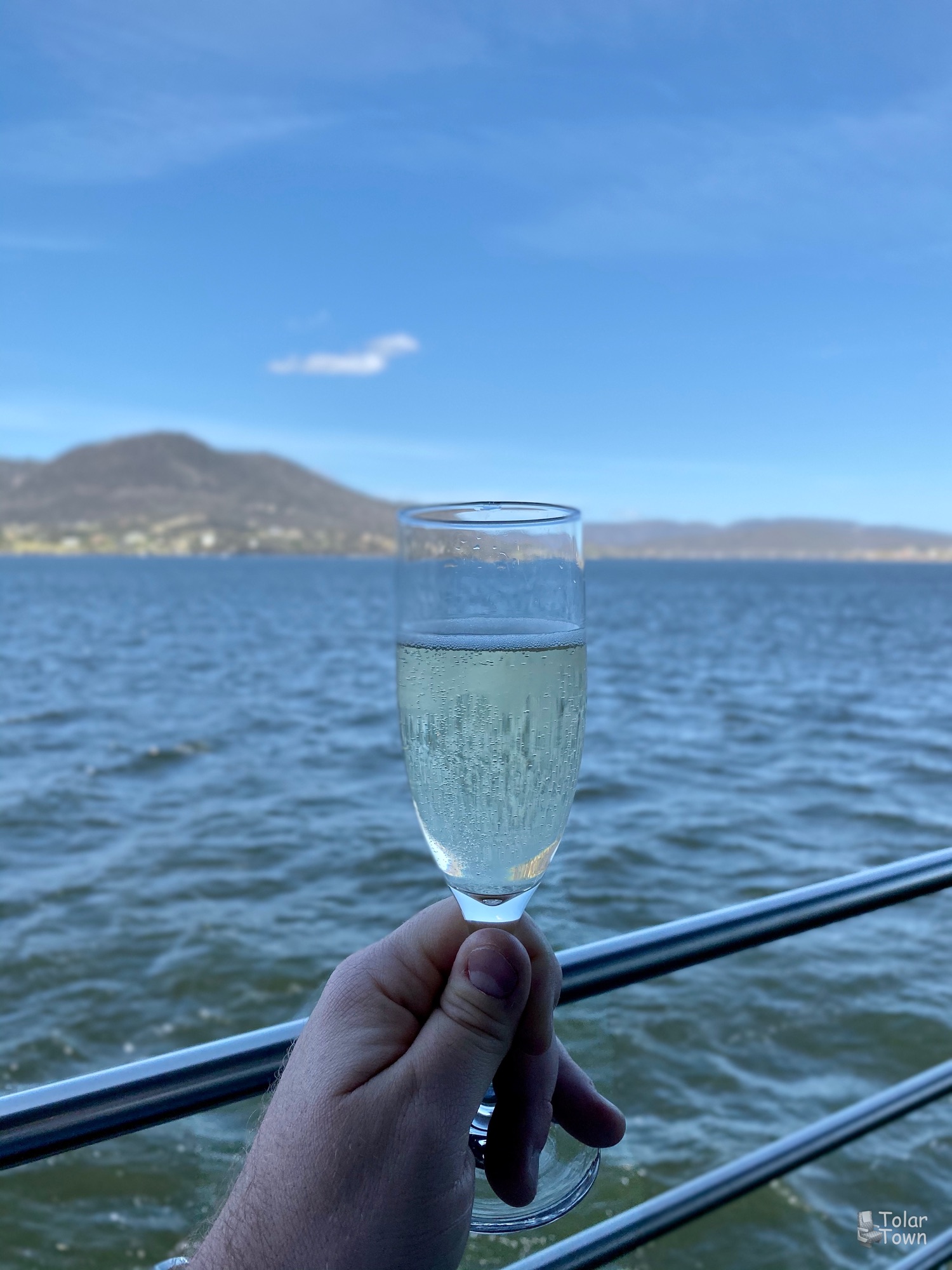 Return ferry + Sparkling wine